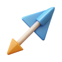 hypnotic abstract Geometric monoline arrow. Clean lines, flat color, minimal design with Scalable Design. original png