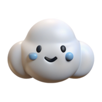 memorable nordic Cloud character with a simple smiling face. Single-weight stroke, clean lines, with Scalable Design. fine detail png