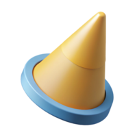 fascinating whimsical art deco Isometric view of a cone. Scalable, minimal, single-weight stroke with Scalable Design. museum quality png