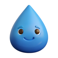 elegant tropical Teardrop-shaped character with a simple smile. Clean lines, flat color, minimal design with Scalable Design. top-tier png