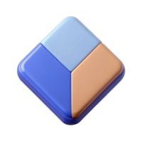 glorious energetic modern Square badge divided diagonally. Flat color, symmetrical, minimal with Scalable Design. studio quality png