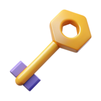 picturesque unforgettable Geometric, flat color illustration of a key. Crisp edges, minimal with Scalable Design. png