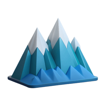 impressionante impressionista mínimo geométrico montanha faixa. plano cor, limpar \ limpo linhas com escalável Projeto. detalhado png