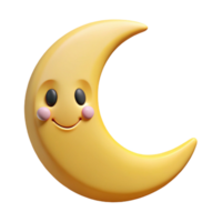 glorious modern Smiling crescent moon character. Clean lines, flat color, crisp edges with Scalable Design. impeccable png