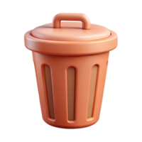 playful captivating Trash can pictogram. Simple shape, flat color, crisp edges. Minimal, with Scalable Design. sharp png