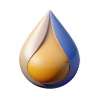 dynamic majestic Abstract shape resembling a teardrop. Flat color, with Scalable Design. expertly shot png