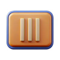 impressive artistic Rectangular badge with three vertical lines. Flat color, clean lines, single-weight stroke with Scalable Design. authentic png