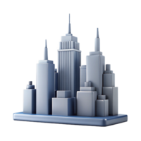 hypnotic remarkable Silhouette of a skyscraper city skyline. Clean lines, flat color, with Scalable Design. png