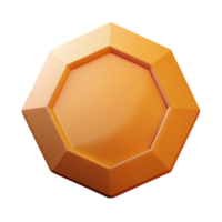 serene bohemian Geometric octagon with crisp edges and a flat orange color with Scalable Design. sharp png