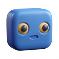 vibrant rare Square character with rounded corners and three circular eyes. Crisp edges, single-weight stroke, with Scalable Design. png