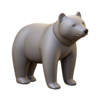 sought-after contemporary Silhouette of a standing bear. Clean lines, flat color, with Scalable Design. crisp png