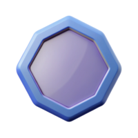 quintessential elegant Octagonal badge, single-weight stroke. Symmetrical, flat color, minimal with Scalable Design. 8K png