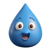 reflective dramatic Upside-down teardrop character with a surprised expression. Flat color, clean lines, single-weight stroke with Scalable Design. high resolution png