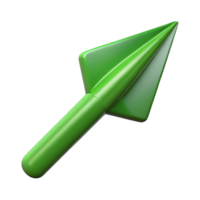 romantic stunning Single-weight stroke, abstract arrow, symmetrical, clean lines, green with Scalable Design. high quality png