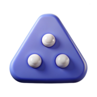 timeless bohemian Triangular badge with three dots. Scalable, minimal, single-weight stroke with Scalable Design. studio quality png