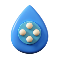 dramatic elegant Drop-shaped badge with three dots. Flat color, clean lines, symmetrical with Scalable Design. exclusive png