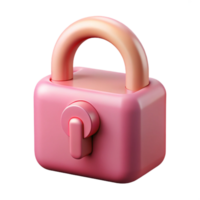 vibrant joyful abstract Scalable abstract shape resembling a lock, flat pink with Scalable Design. original png