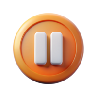 spectacular acclaimed Pause icon representing stop or hold. Clean lines, crisp edges, minimal design with Scalable Design. png