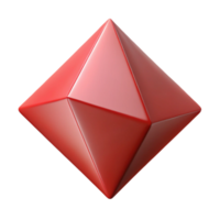 esplêndido extraordinário simples octaedro, afiado arestas, simétrico, plano cor com escalável Projeto. png