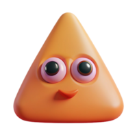 distinctive futuristic Rounded triangle character with a single eye. Minimal, flat color, crisp edges with Scalable Design. 8K png