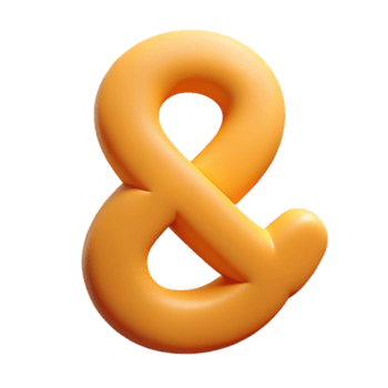 fascinante caprichoso resumen un estilizado ampersand símbolo, mínimo diseño con escalable diseño. agudo png