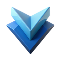 tranquil pristine Geometric shapes forming an abstract arrow. Crisp edges, minimal design with Scalable Design. original png
