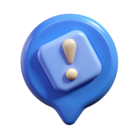 vibrant impressionist Badge shaped like a speech bubble with a simple exclamation mark. Minimal design, with Scalable Design. detailed png