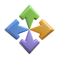 playful beautiful Arrow shapes, pointing in different directions. Flat color, with Scalable Design. luxury png