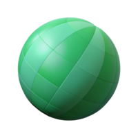 enchanting ethereal elegant Isometric sphere, flat green color, minimal design, crisp edges with Scalable Design. refined png