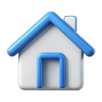 reflecterende geweldig enkel gewicht beroerte schets van een huis. schoon lijnen, vlak kleur, met schaalbaar ontwerp. hoog resolutie png
