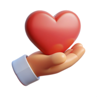 harmonious alluring Silhouette of a hand holding a heart. Flat color, single-weight stroke with Scalable Design. studio quality png