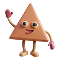 elegant distinctive Upward-pointing triangle character with thick arms and legs. Flat color, crisp edges, with Scalable Design. png