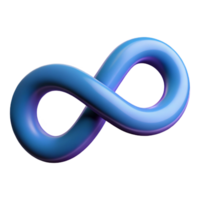 exquis romantique abstrait nettoyer lignes formant une stylisé infini symbole. plat couleur, avec évolutif conception. studio qualité png