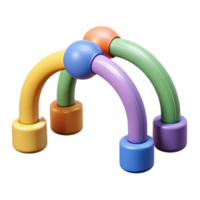 distinctive futuristic Series of connected arcs, single-weight stroke, flat color. with Scalable Design. authentic png