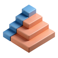 ethereal elegant Overlapping squares forming a staircase pattern. Flat color. Geometric with Scalable Design. detailed png