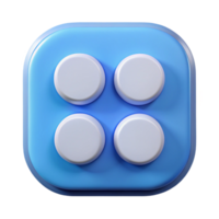 ethereal pristine Square badge with four circles. Clean lines, flat color, symmetrical with Scalable Design. ultra HD png
