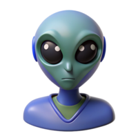 dramatic distinguished A stylized alien with an oval head and three eyes. Clean lines, scalable, flat color with Scalable Design. png