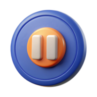 beautiful ethereal geometric Pause button icon for multimedia control. Crisp edges, flat color, symmetrical with Scalable Design. 8K png