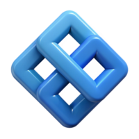 fascinating intense minimalist Interlocking squares, crisp edges, flat color. Minimal, with Scalable Design. premium png