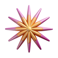 exquisite rustic Starburst pattern, single-weight stroke, geometric, with Scalable Design. premium png