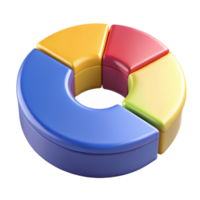 inspirado boêmio circular torta gráfico dividido para dentro quatro segmentos. fresco arestas, sólido cores, com escalável Projeto. profissional png