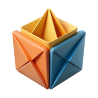 splendid coveted Folded paper effect, geometric, flat color, single-weight stroke with Scalable Design. png