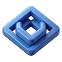 breathtaking ethereal minimalist Interlocking squares, clean lines, flat color with Scalable Design. crisp png
