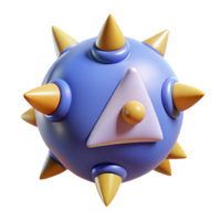 romantic immaculate Circular character with three triangular spikes. Crisp edges, scalable design, flat color with Scalable Design. high resolution png