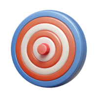 reflective breathtaking Target icon with concentric circles, clean lines, single-weight stroke. Flat color, with Scalable Design. premium png