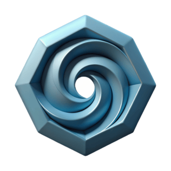 tirar o fôlego futurista geométrico logotipo do uma espiral. limpar \ limpo linhas, mínimo projeto, fresco arestas com escalável Projeto. Alto resolução png