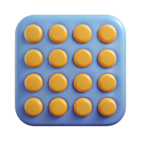 wonderful contemporary Alternating square and circle pattern, flat color, single-weight stroke, with Scalable Design. artisan png