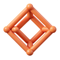 vibrant romantic retro Intersecting lines forming a diamond shape. Scalable, flat color, single-weight stroke with Scalable Design. refined png