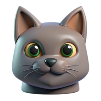 picturesque exemplary Square-bodied cat with triangular ears. Minimal, clean lines, with Scalable Design. png