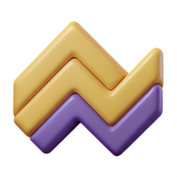 magnificent dreamy retro Zigzag pattern, flat color, single-weight stroke, with Scalable Design. 4K png